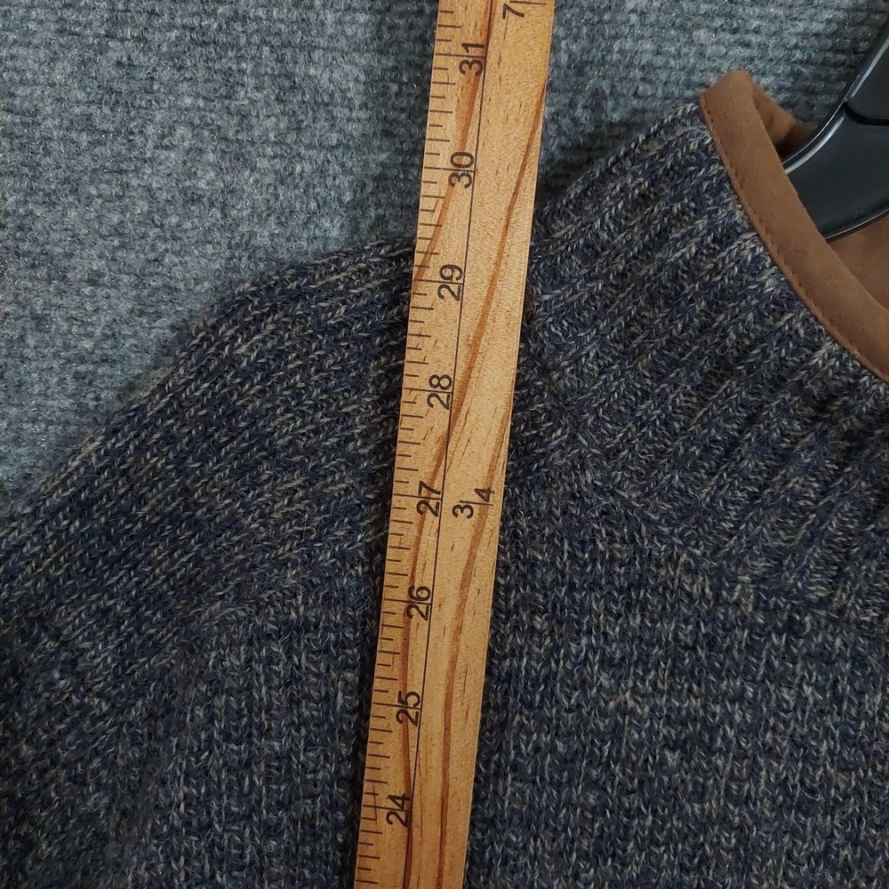 Pendleton Sweater Mens XL Gray Shetland Wool Quarter Zip Mock Neck Knit Pullover - Picture 7 of 10